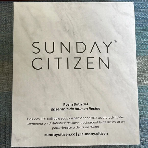 Sunday Citizen Bath Set (Soap Dispenser and Cup) - Picture 2 of 4